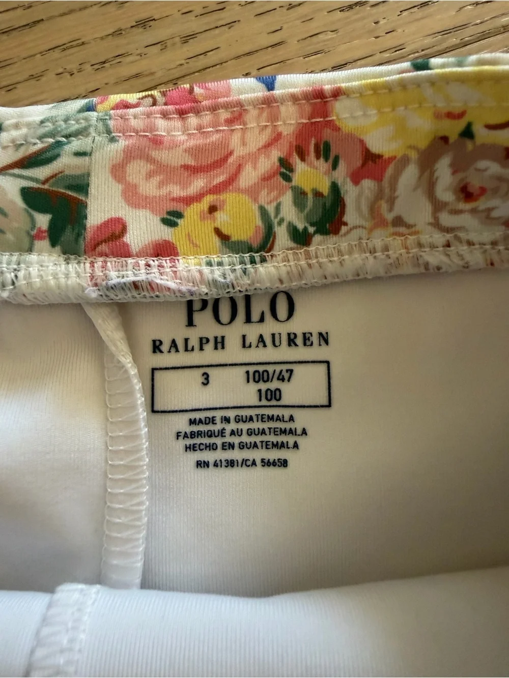 Polo Ralph Lauren Girls Floral Skort Skirt Size 3 Toddler Pink Yellow Rose Print
